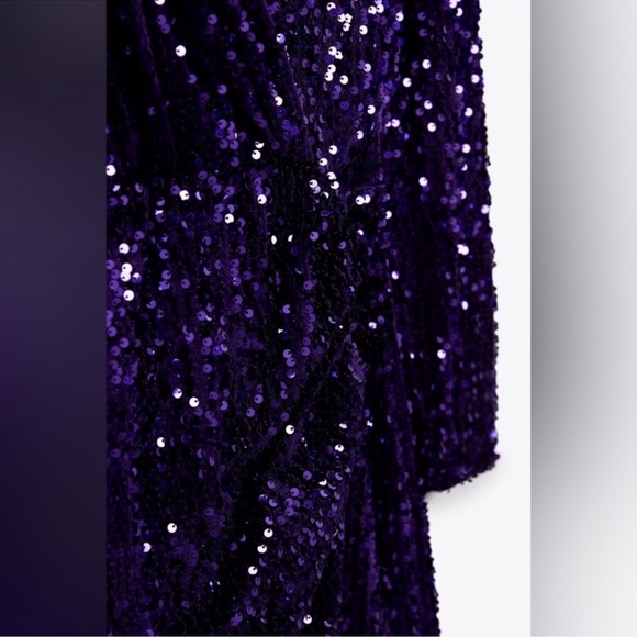 Zara Sequin Blazer Dress Limited Edition Size Small NWT - Picture 9 of 15